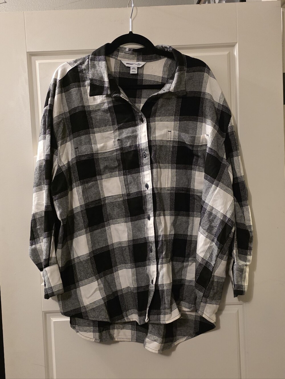 Old Navy Boyfriend Shirt Oversized Button Down XXL Petite 100% Cotton